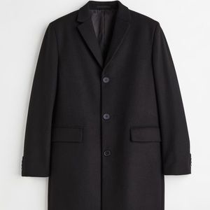 Wool-blend coat, men coat, XL